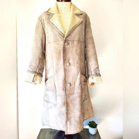 Skin Deep vintage shearling leather lamb's wool coat. Size 18 AUS (14 US) - Picture 2 of 12